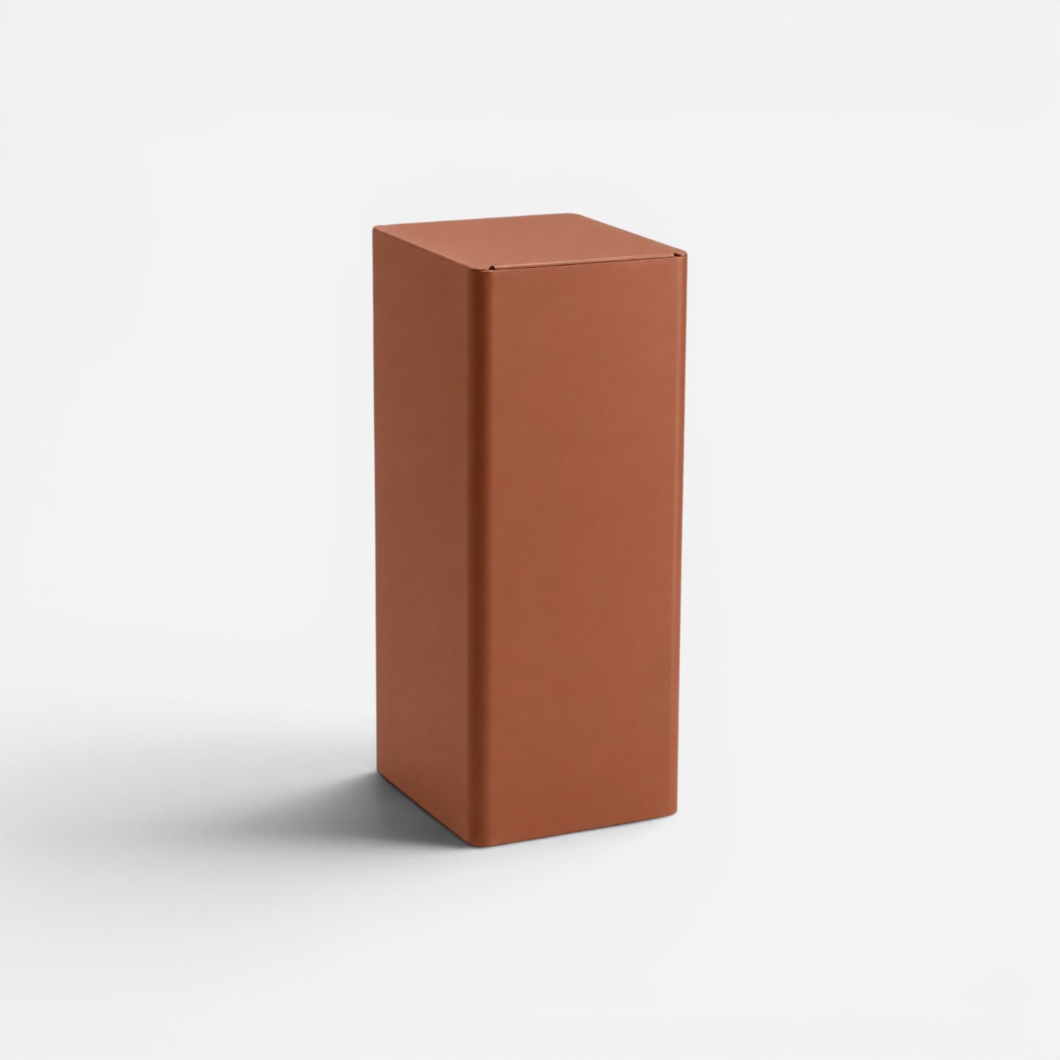 Addo Shop Centolitri 100L waste bin in a minimalist terracotta matte finish with a sleek rectangular design.