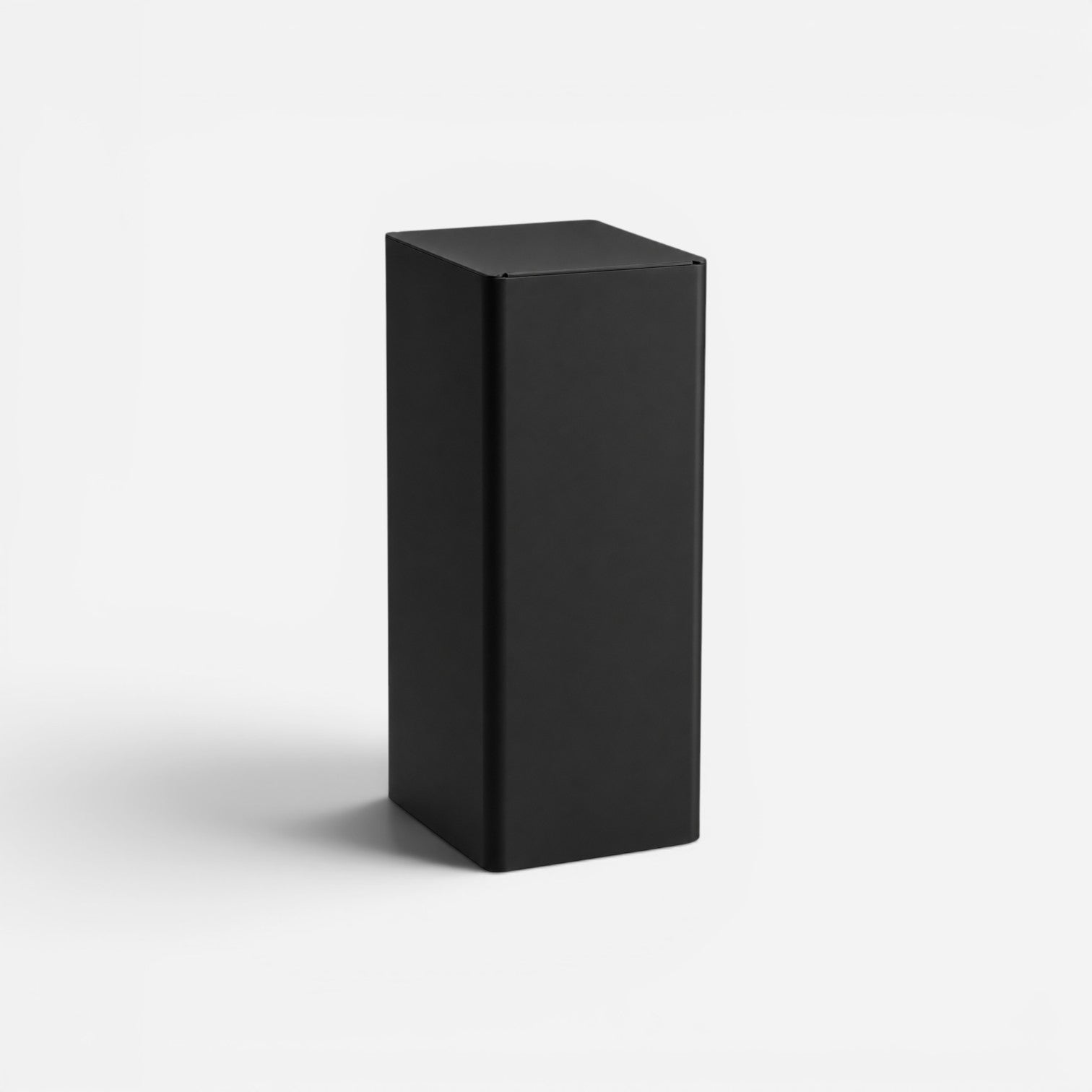 Addo Shop Centolitri 100L matte black rectangular waste bin with a minimalist modern design.
