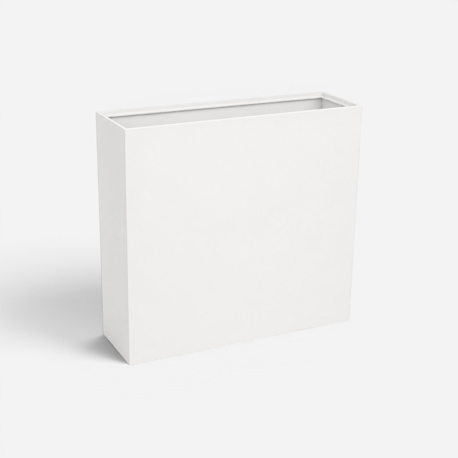 Addo Shop Design Collection rectangular white floor planter, 80cm wide modern minimalist garden container