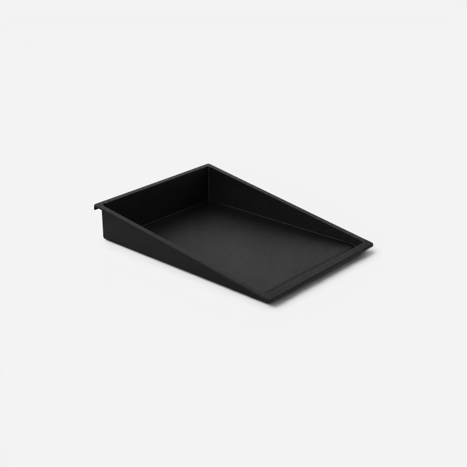 Addo Shop Desk-Up landscape letter tray in matte black for organized office document storage.