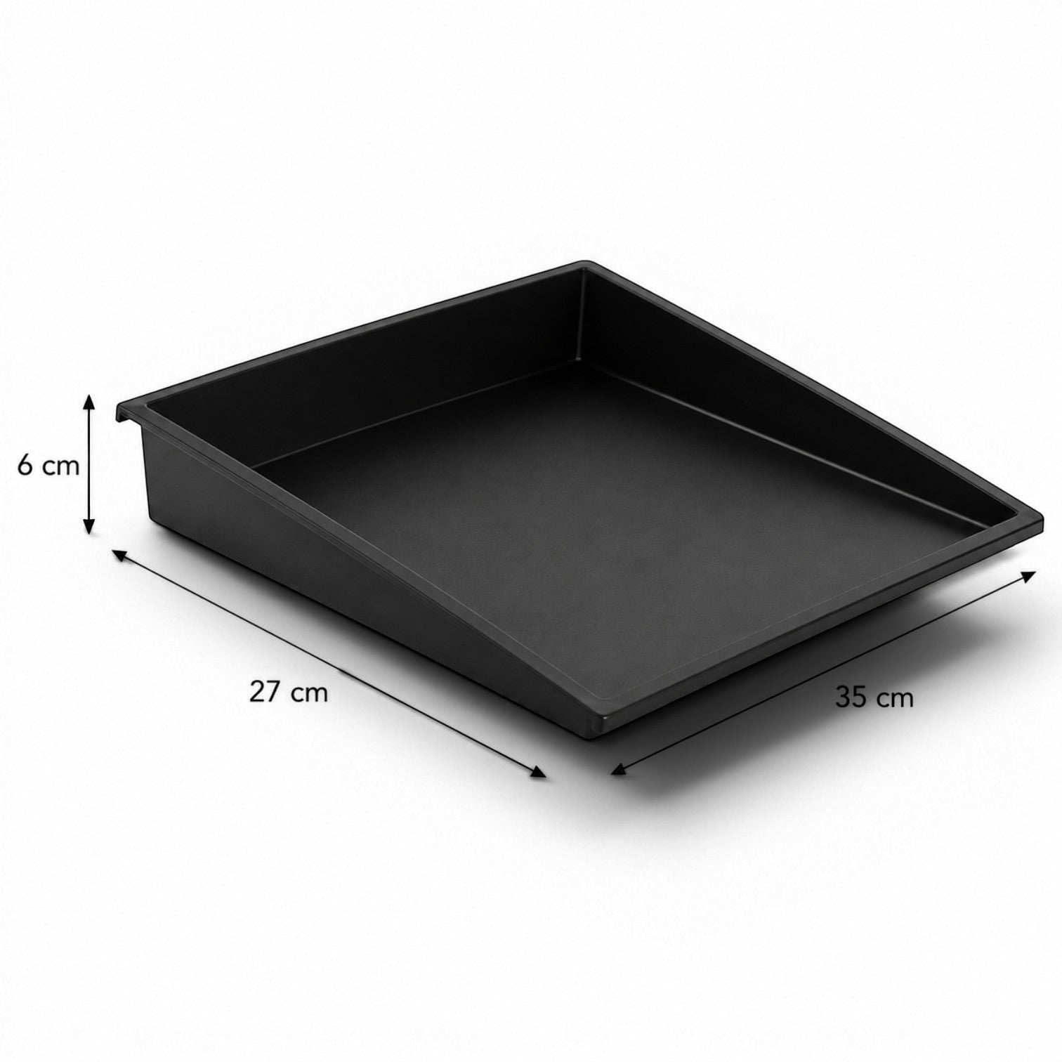 Addo Shop black portrait Desk-Up letter tray with dimensions 27cm by 35cm for office document organization.