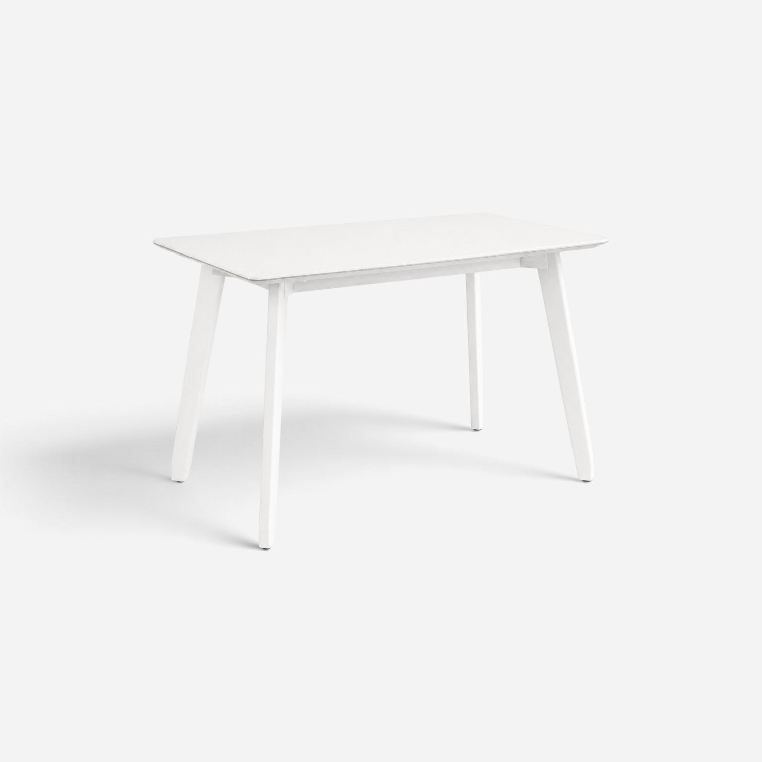Addo Shop HUB W minimalist white rectangular study desk with tapered legs on a clean background