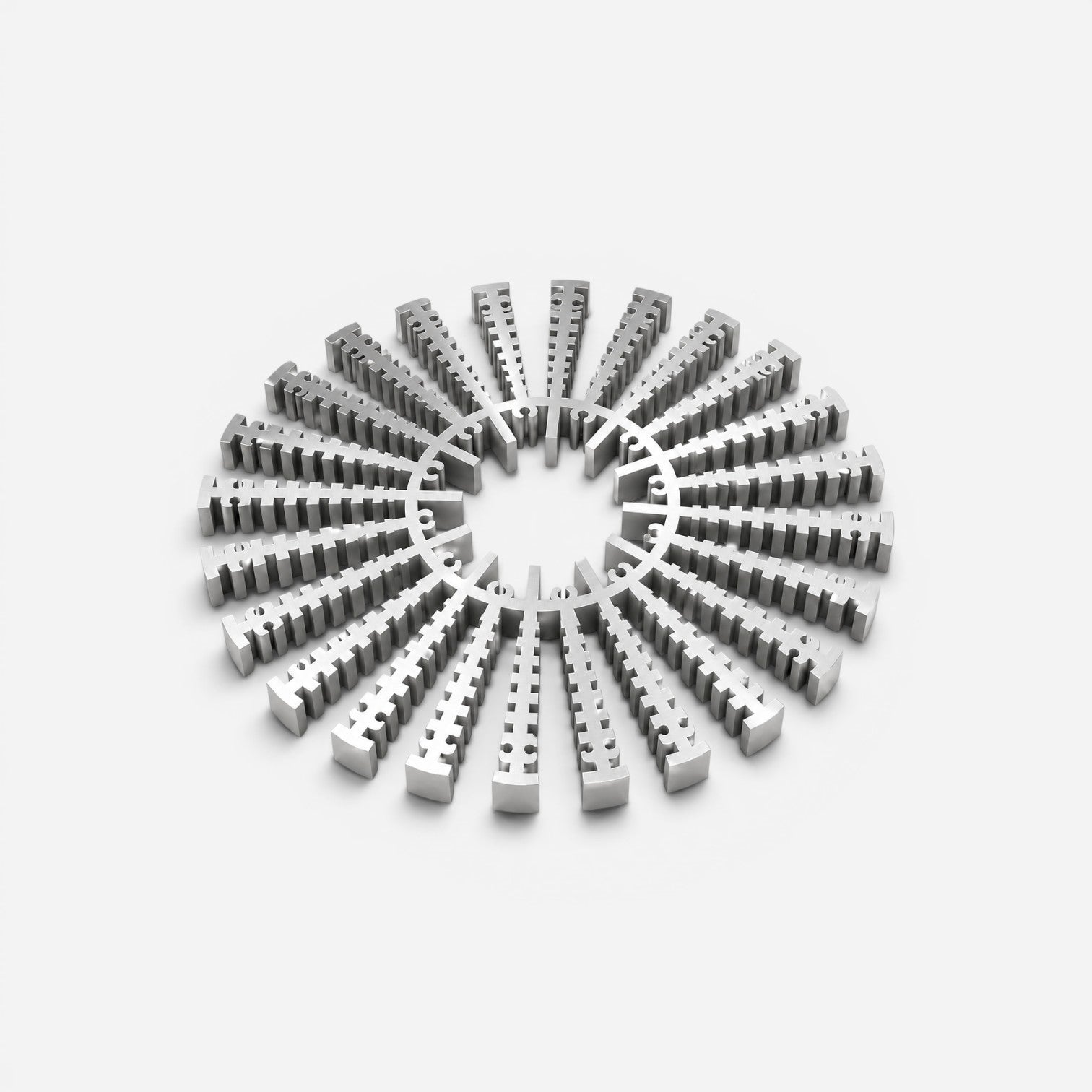 Addo Shop NE - HALE silver circular metal component with radial gear-like teeth on a white background