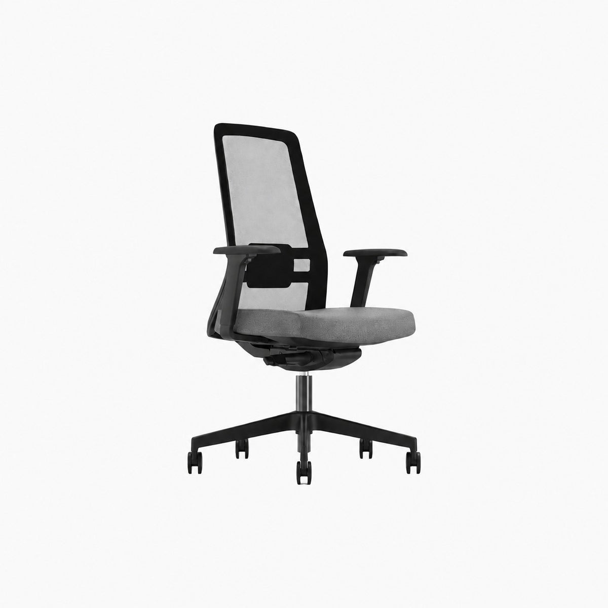 Addo Shop Raymond 260 ergonomic office chair with breathable mesh back, grey padded seat, and black swivel base.