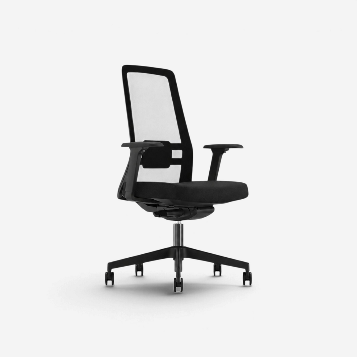 Addo Shop Raymond 260 ergonomic office chair with black mesh back, padded seat, and adjustable armrests on wheels.