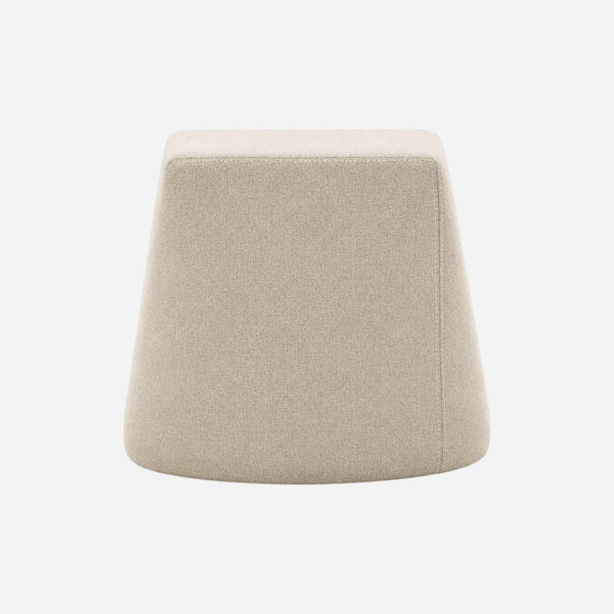 Addo Shop Swap Puf trapezoid ottoman in beige fabric with high-density foam for flexible office seating arrangements.