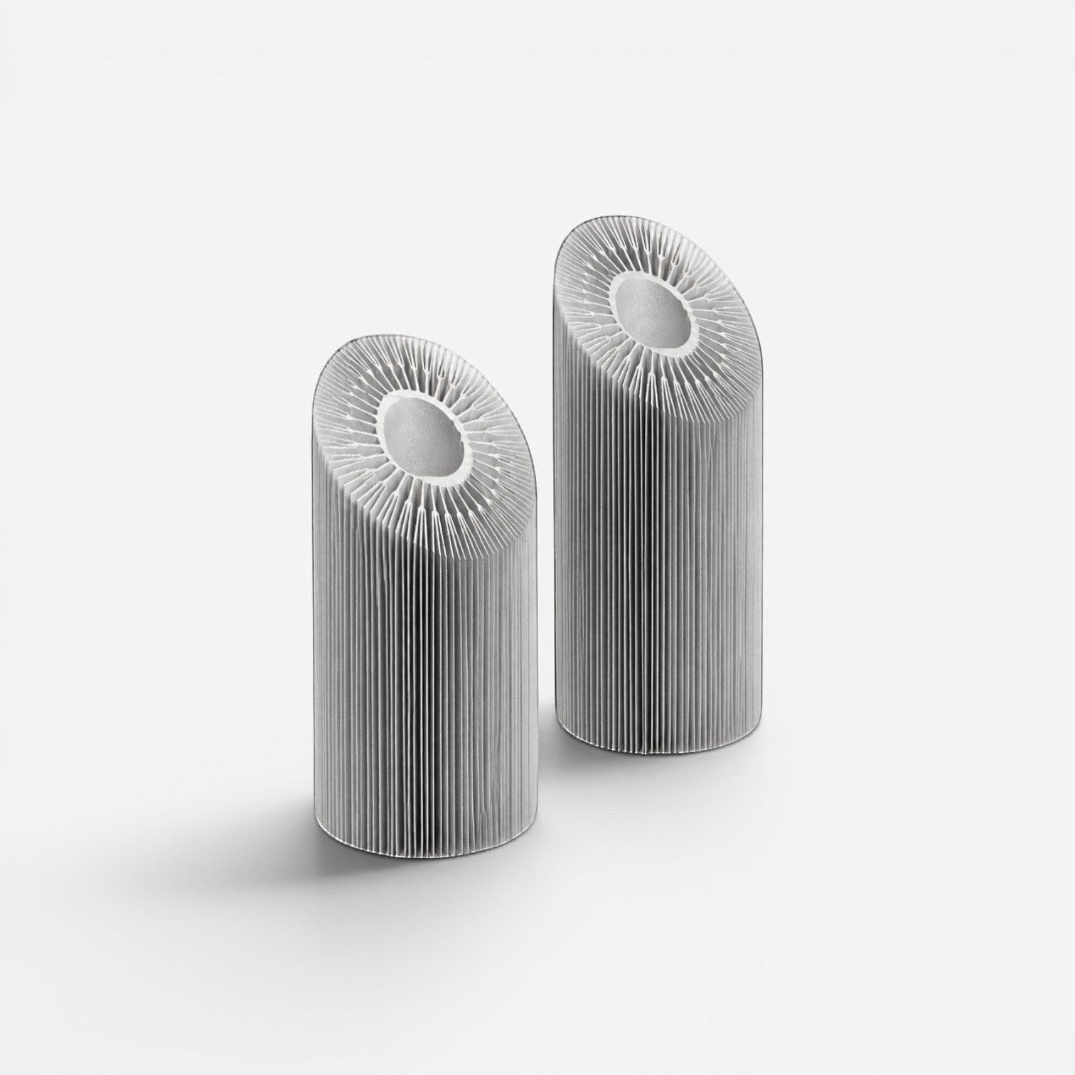 Addo Shop aluminum fin heat sink for electronics cooling, cylindrical design with radial fins for optimal heat dissipation.