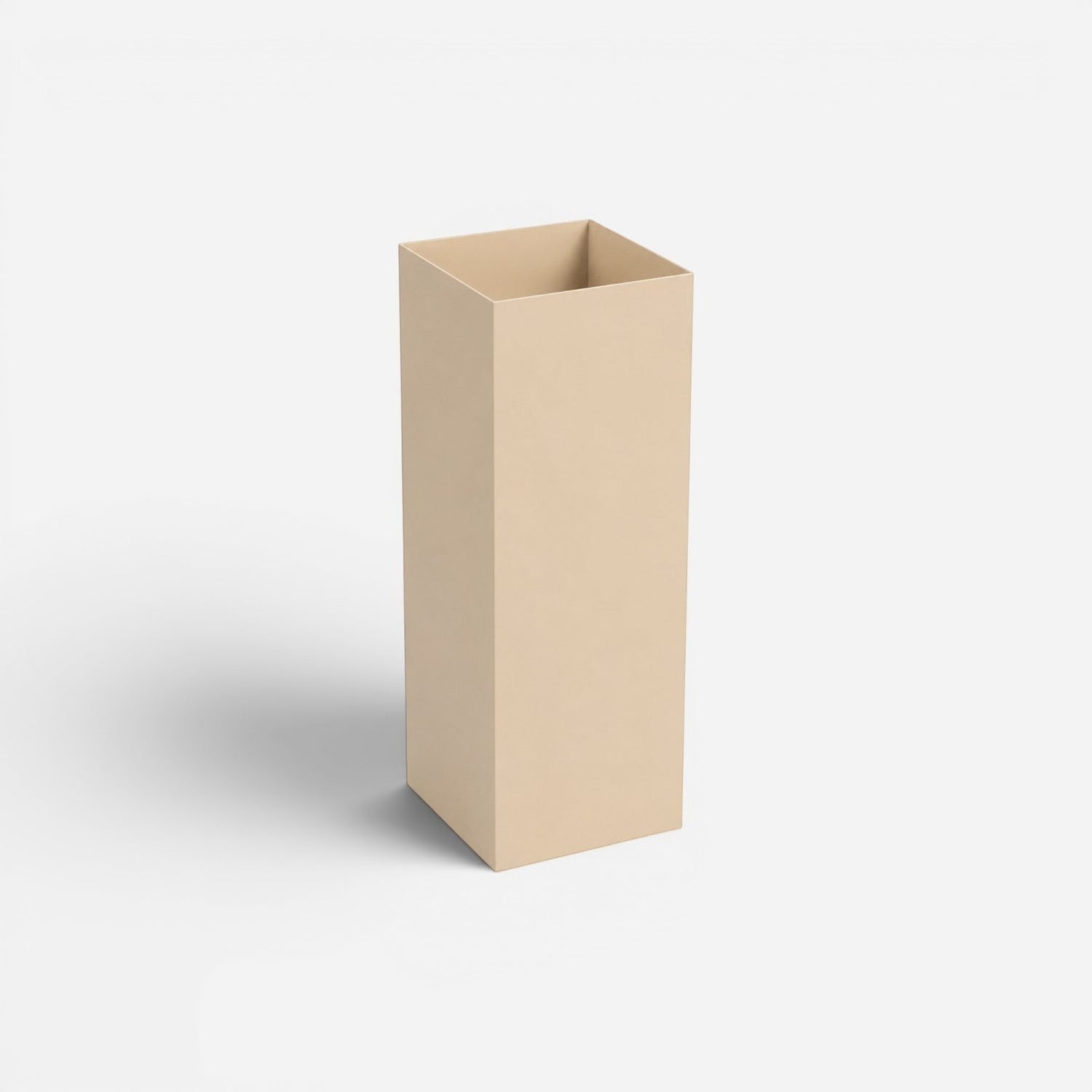 Addo Shop beige 20L rectangular waste bin with a minimalist design.