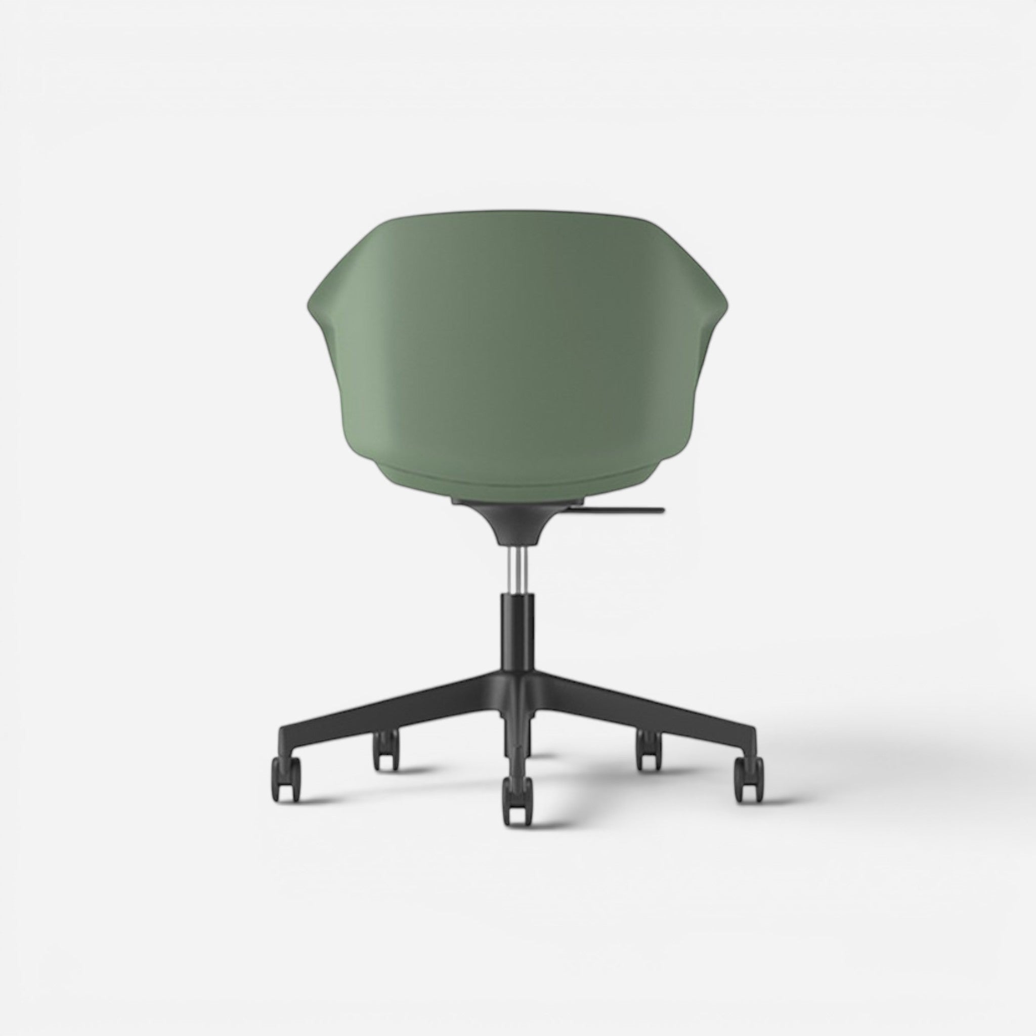 Addo Shop Payal green plastic office chair with wheels and black base