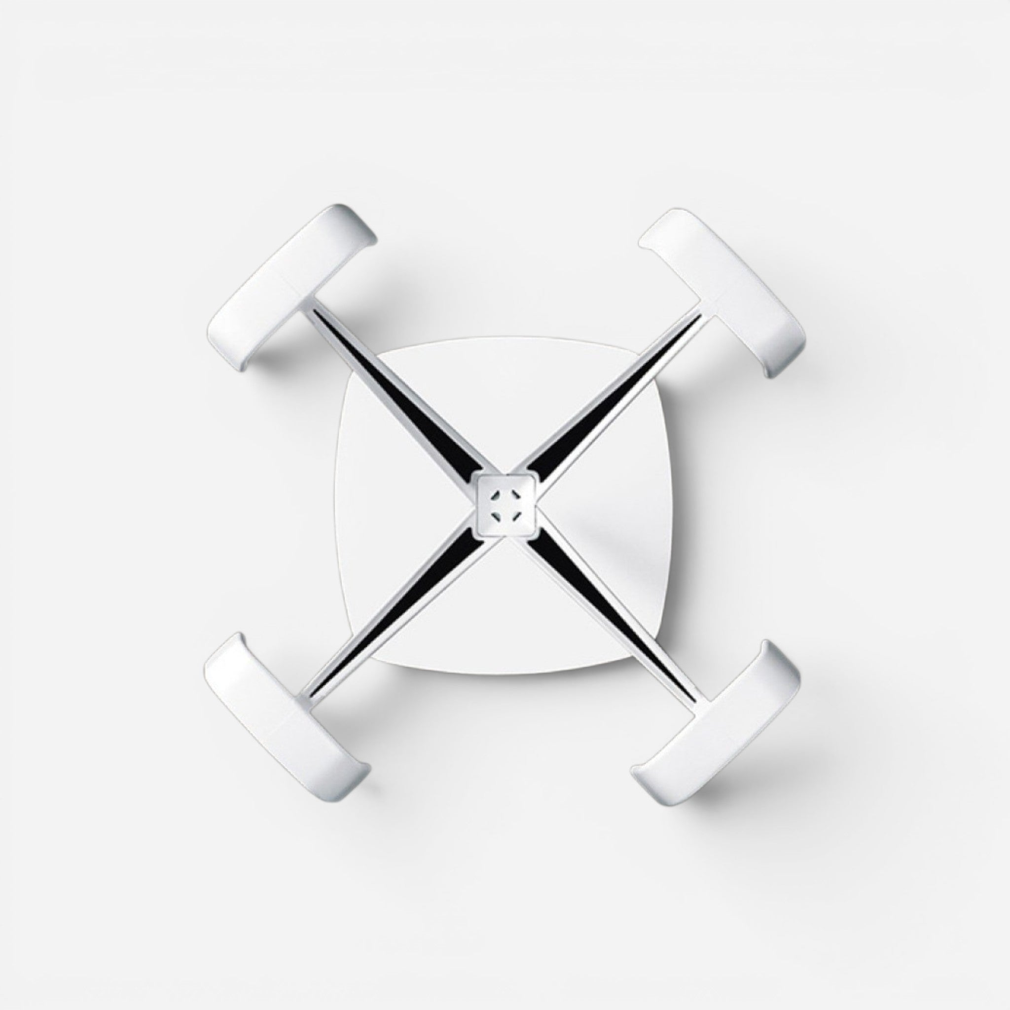 Addo Shop Quadrangolo white metal coat rack with a minimalist design, ideal for offices and waiting areas.