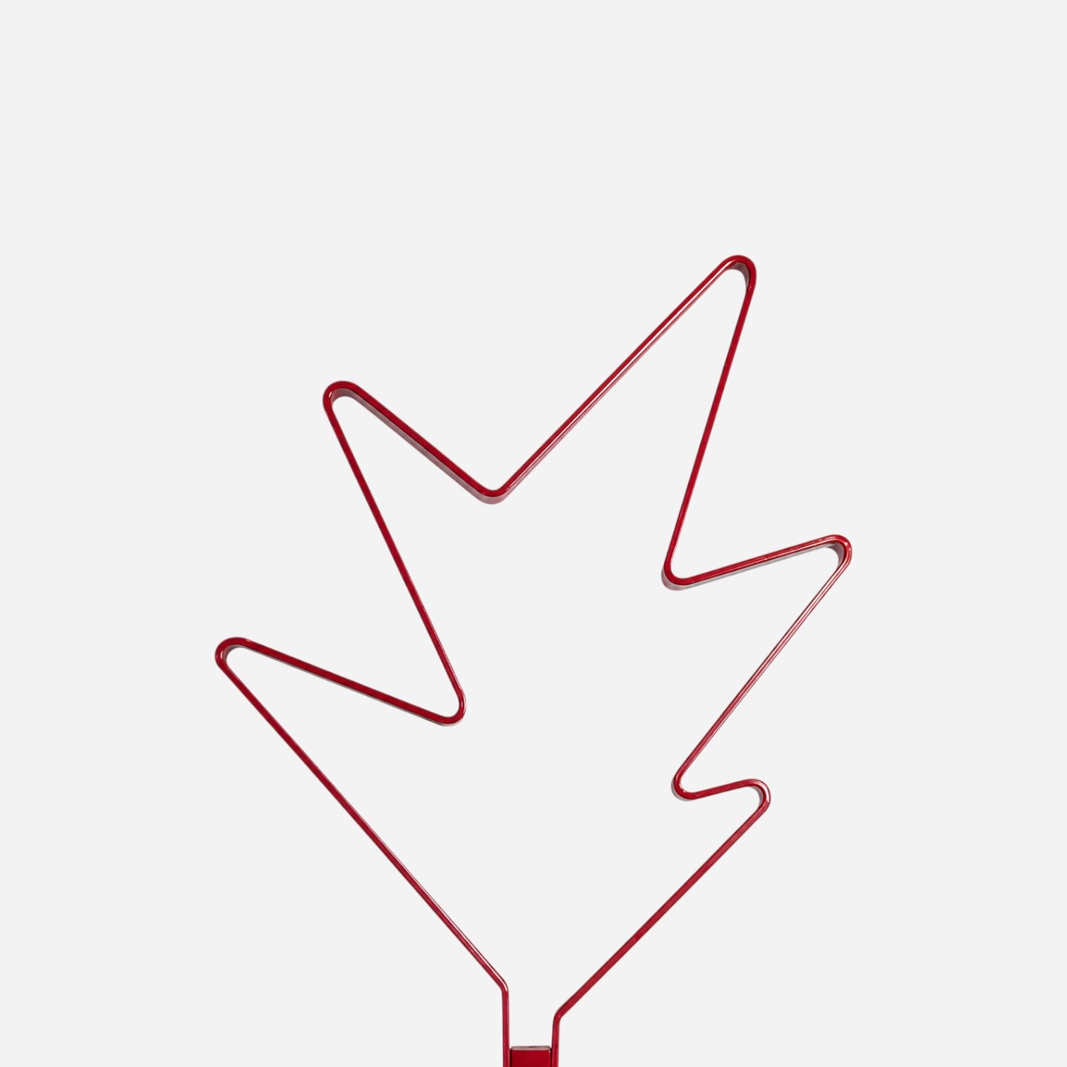 Addo Shop Stella red metal coat stand, leaf design, for office or reception areas.