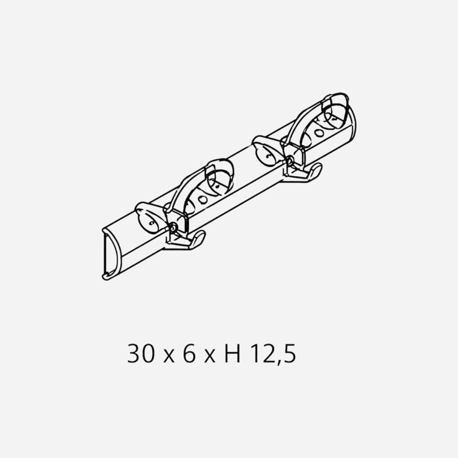 Addo Shop wall-mounted coat rack with multiple curved hooks, minimalist design, durable metal construction.